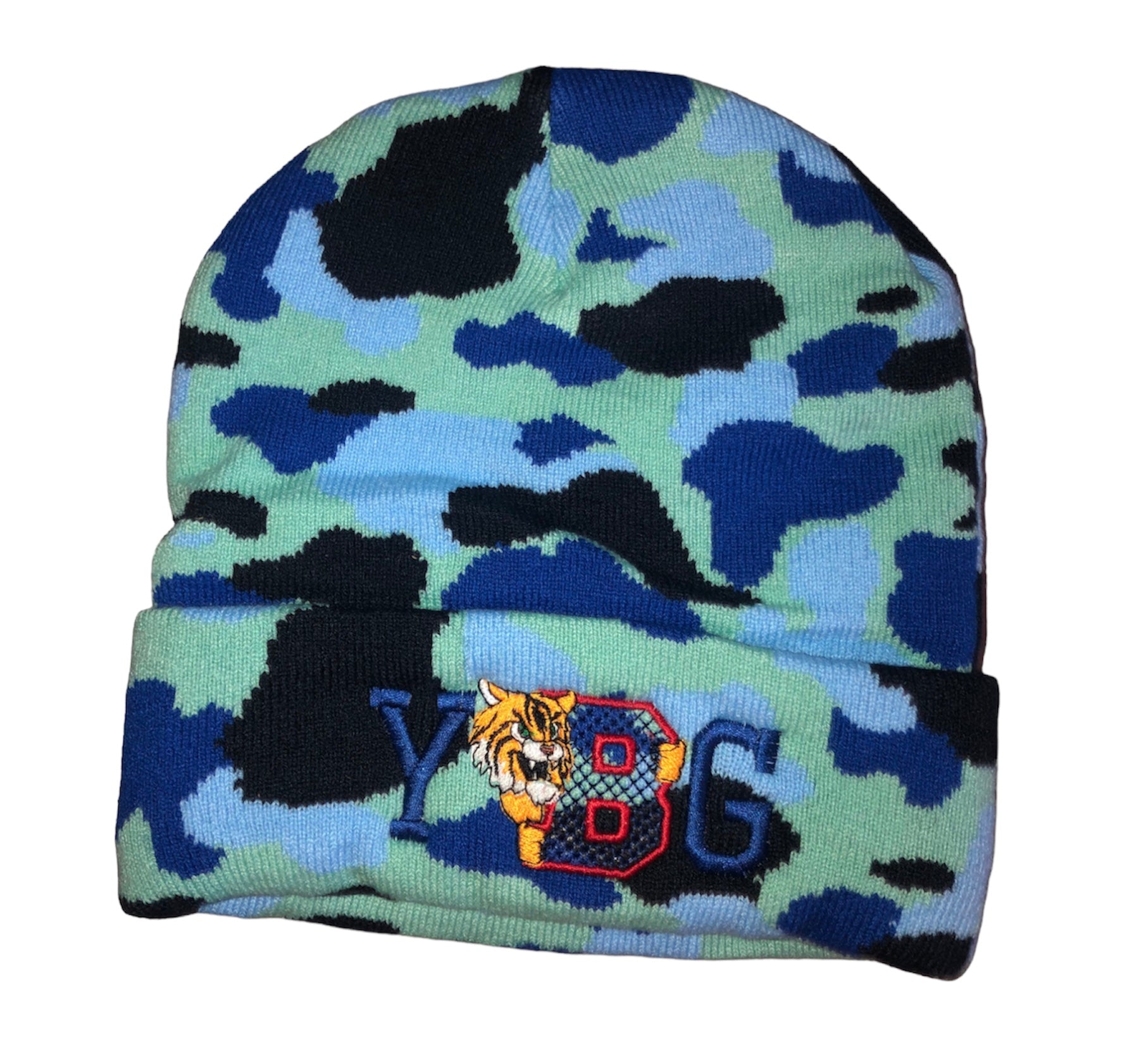 blue camo beanie